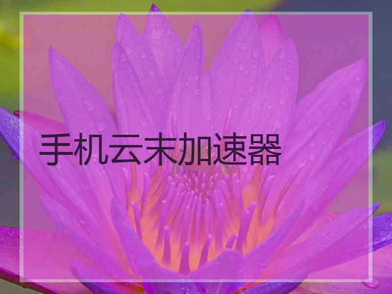 手机云末加速器