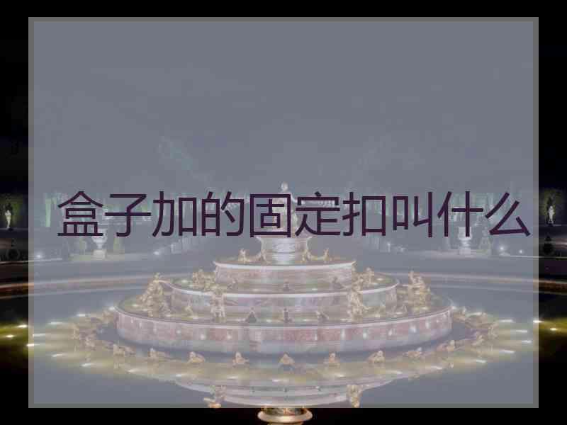 盒子加的固定扣叫什么
