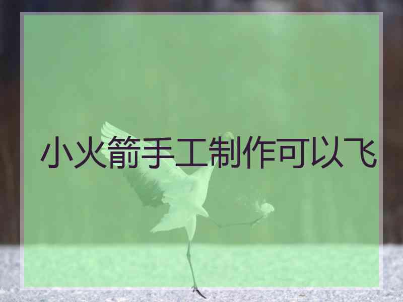 小火箭手工制作可以飞