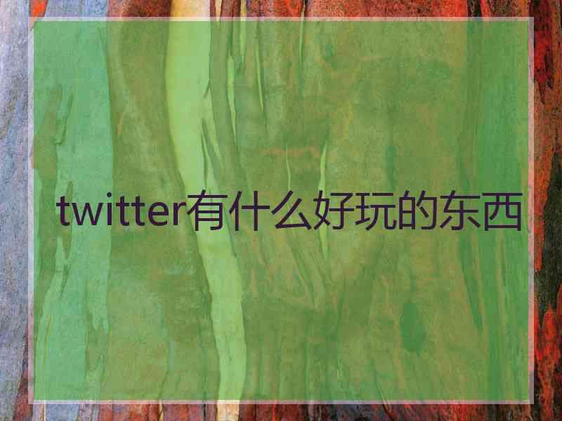 twitter有什么好玩的东西