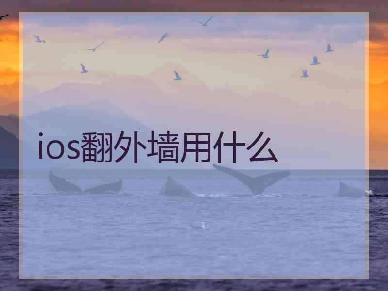 ios翻外墙用什么