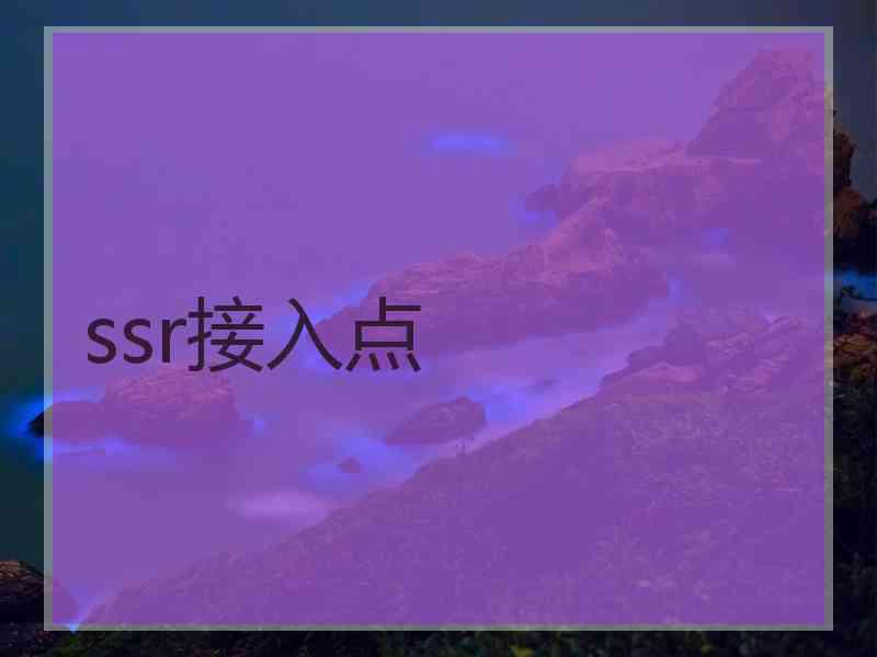 ssr接入点