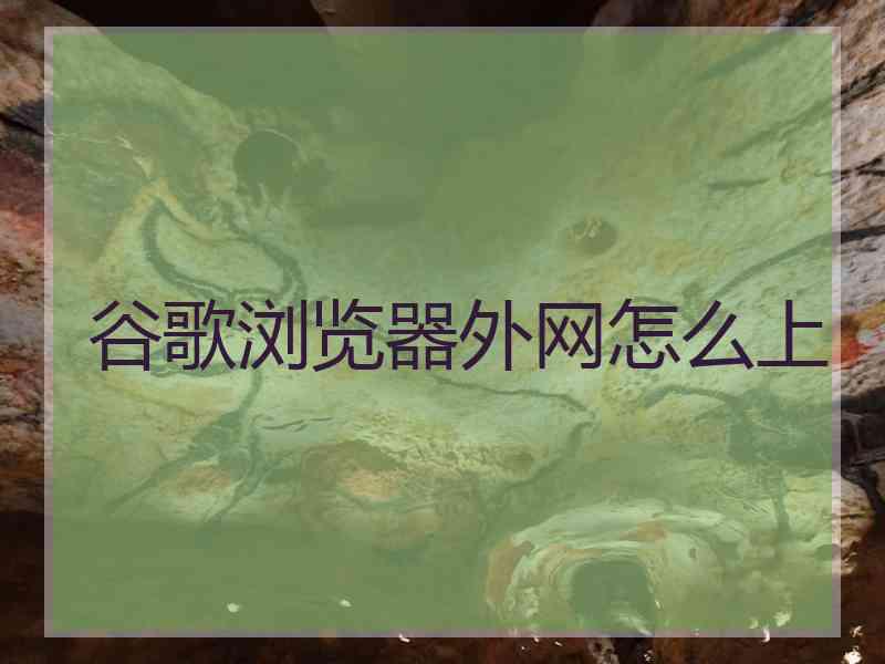 谷歌浏览器外网怎么上