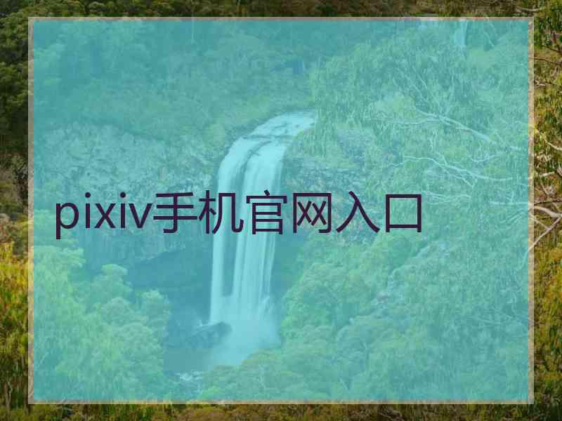 pixiv手机官网入口