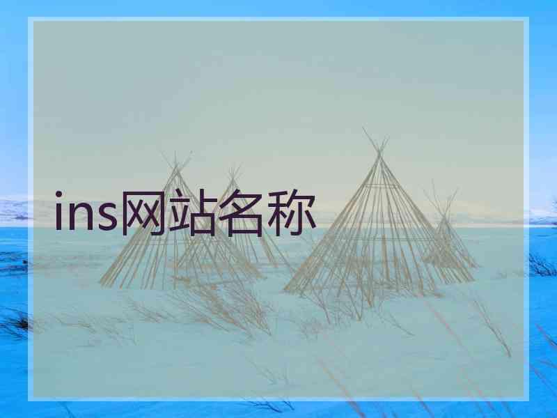 ins网站名称
