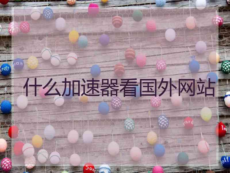 什么加速器看国外网站