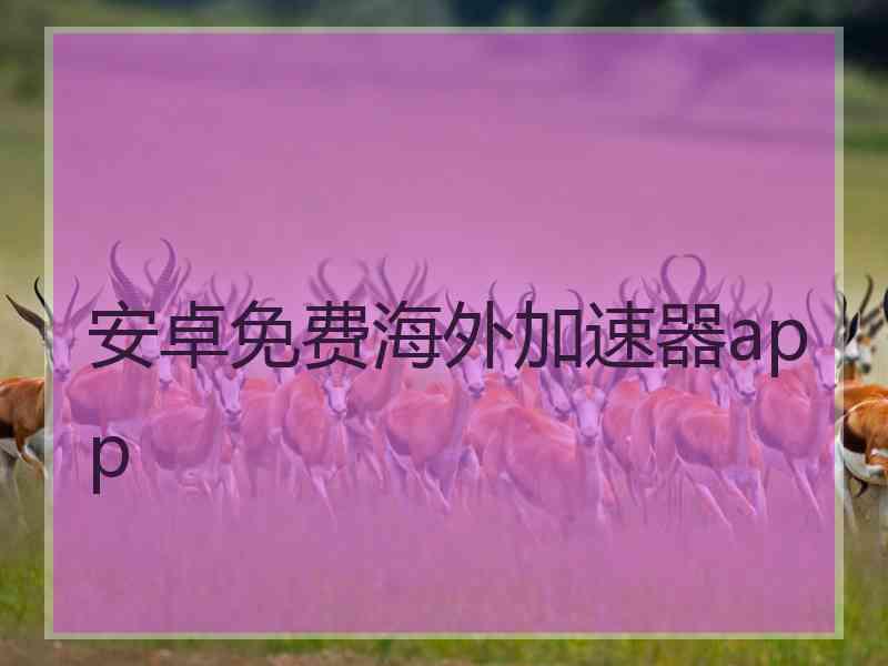 安卓免费海外加速器app