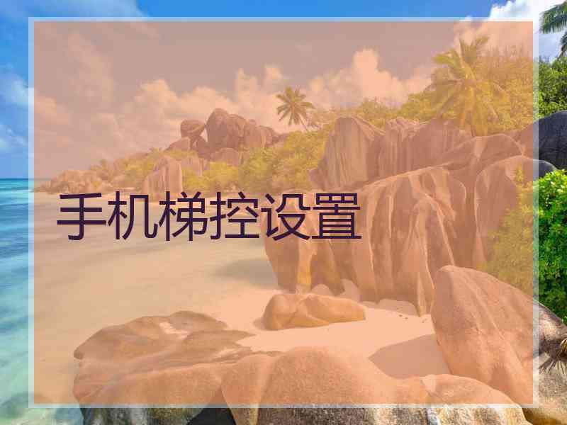 手机梯控设置