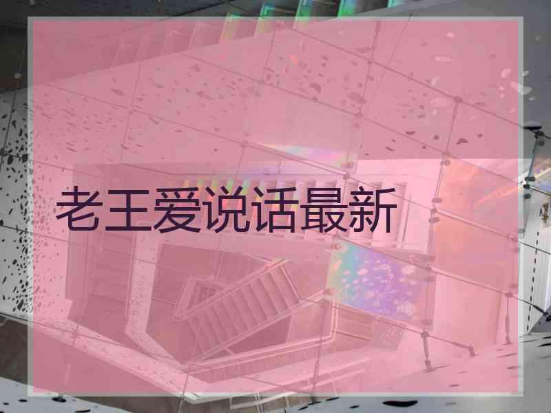 老王爱说话最新