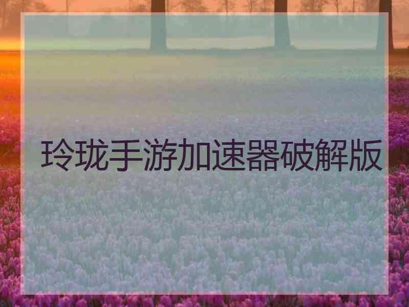 玲珑手游加速器破解版