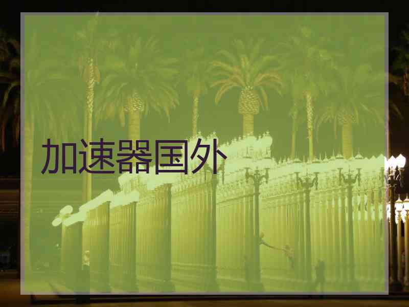 加速器国外
