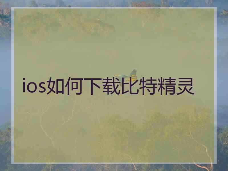 ios如何下载比特精灵