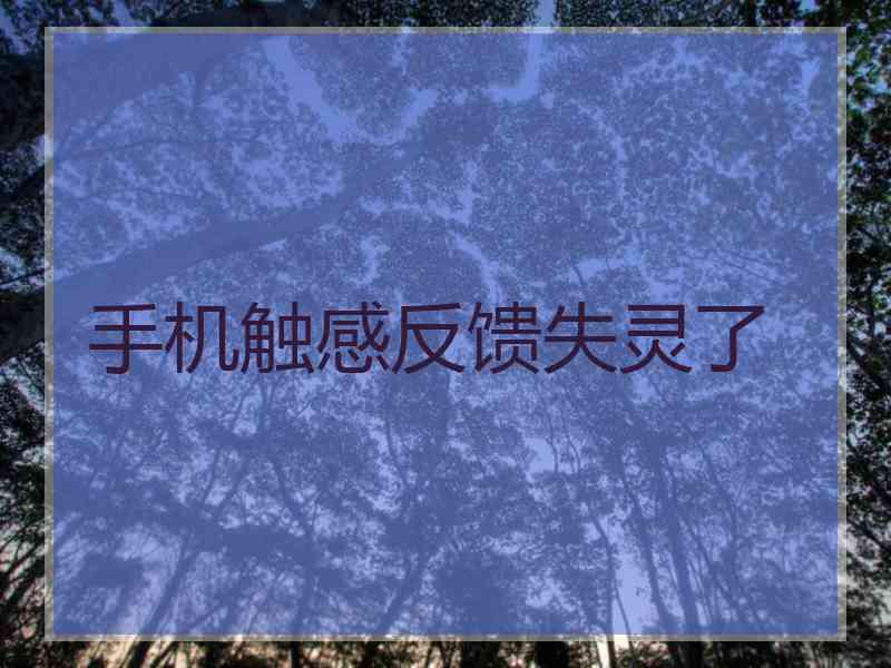 手机触感反馈失灵了