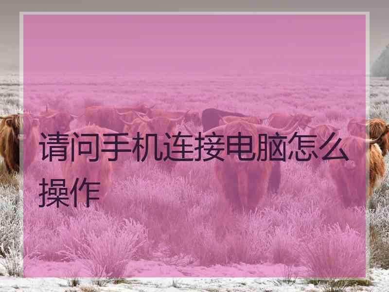 请问手机连接电脑怎么操作