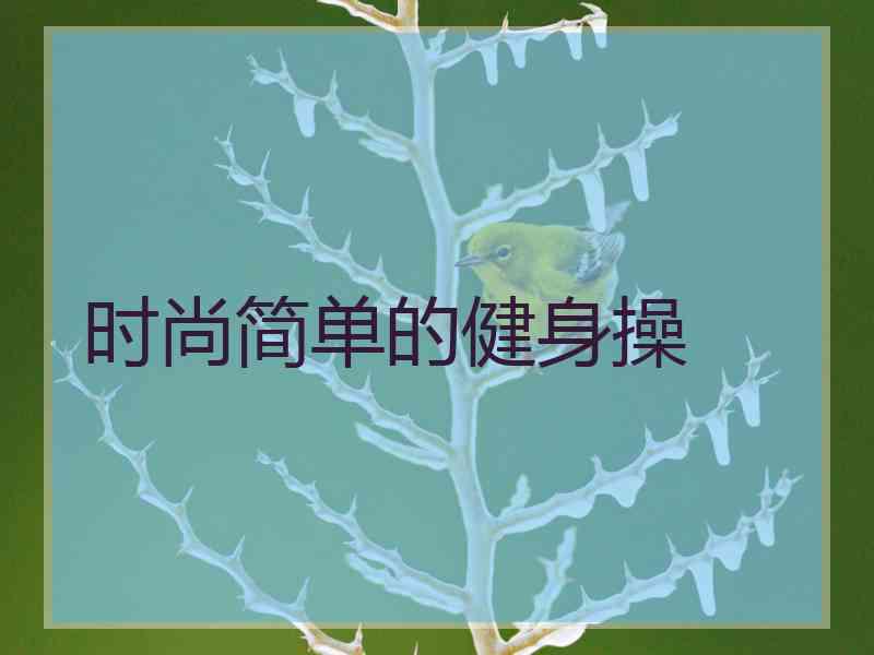 时尚简单的健身操
