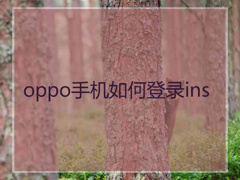 oppo手机如何登录ins