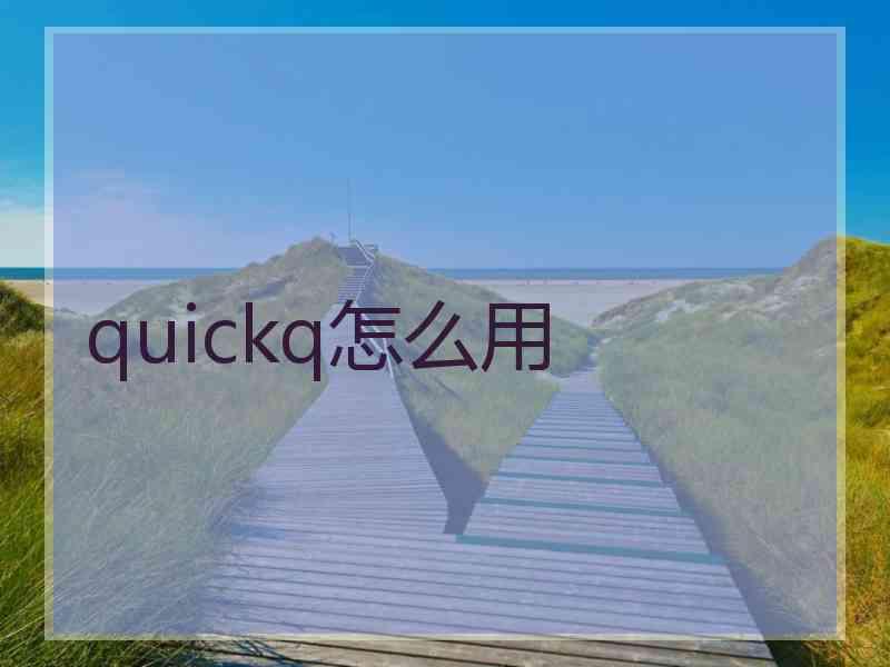 quickq怎么用