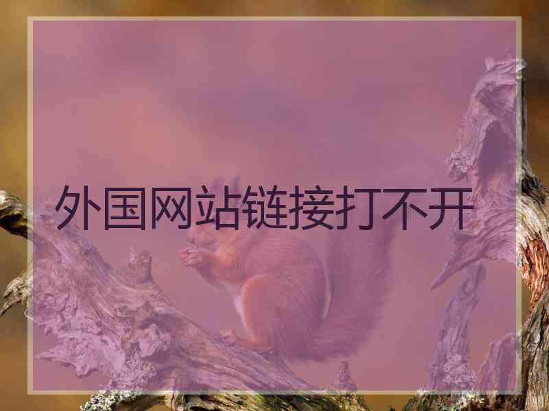 外国网站链接打不开