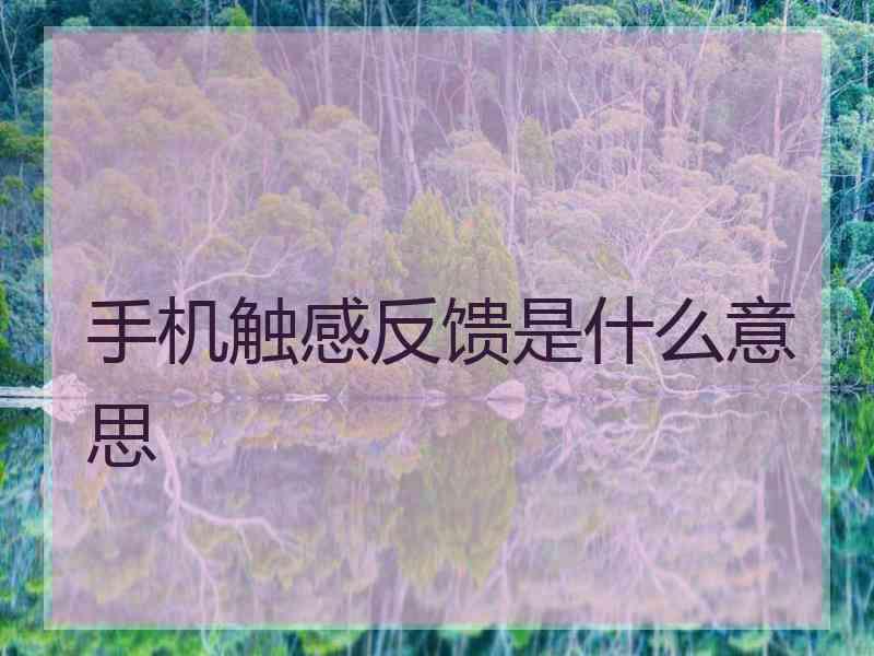 手机触感反馈是什么意思