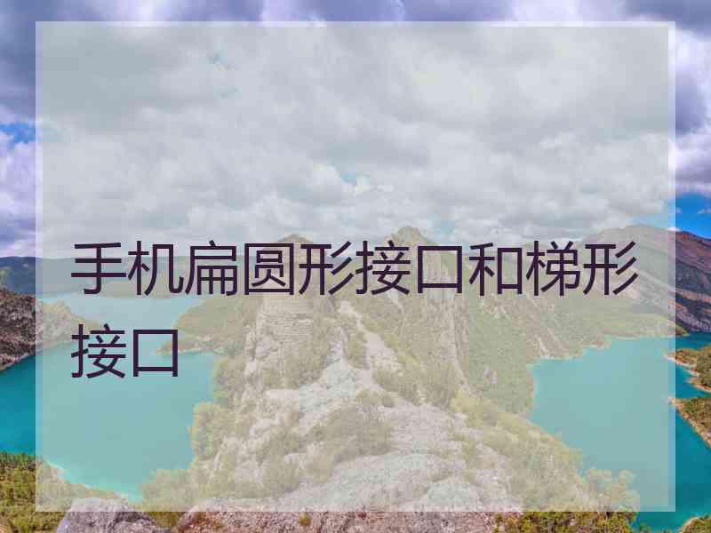 手机扁圆形接口和梯形接口