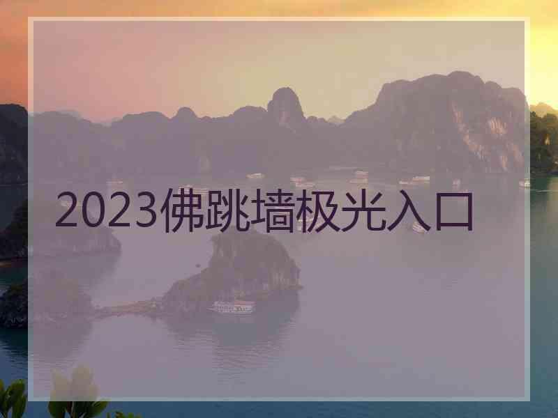 2023佛跳墙极光入口