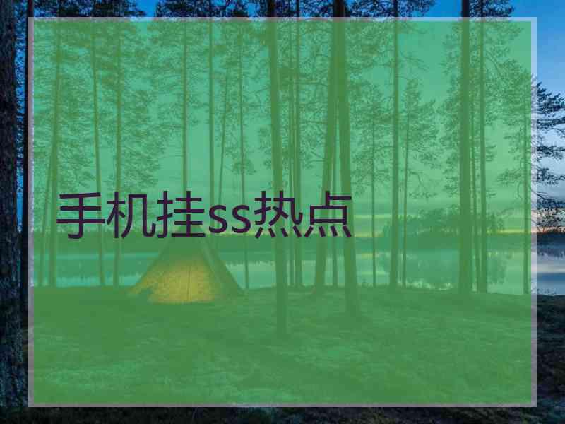 手机挂ss热点