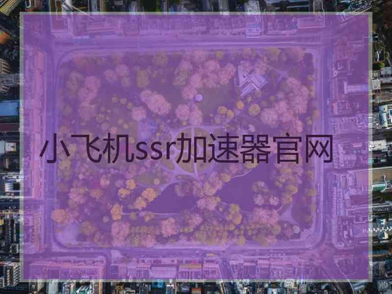 小飞机ssr加速器官网