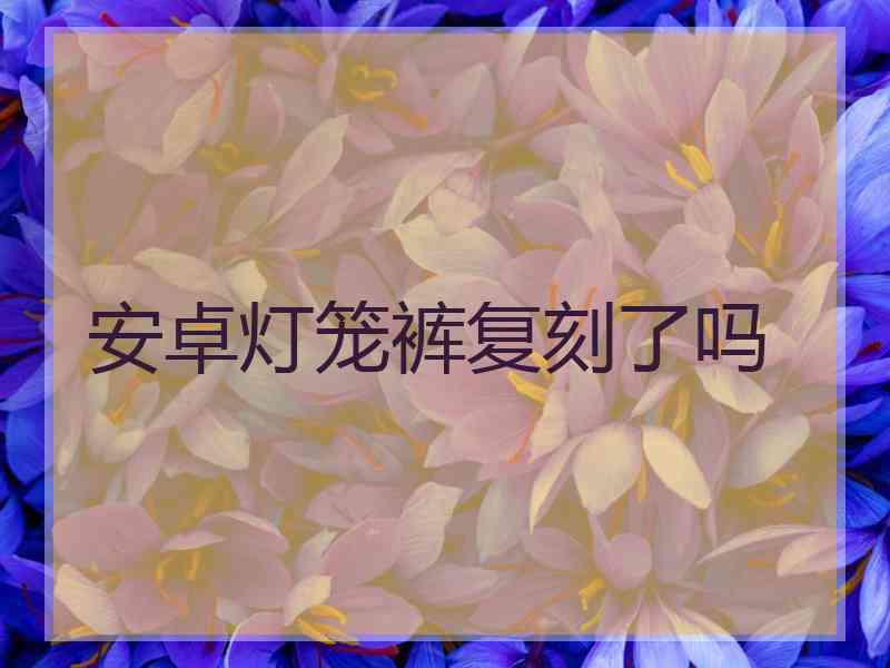安卓灯笼裤复刻了吗