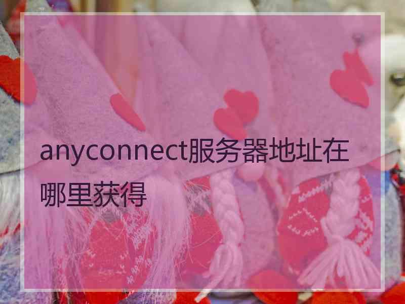 anyconnect服务器地址在哪里获得