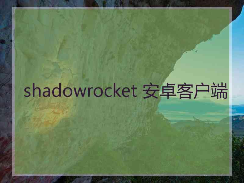 shadowrocket 安卓客户端