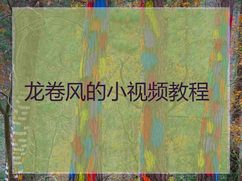 龙卷风的小视频教程