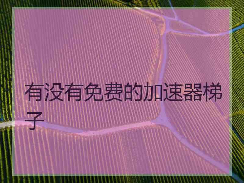 有没有免费的加速器梯子