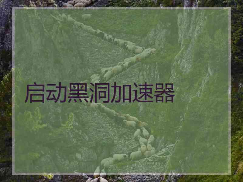 启动黑洞加速器