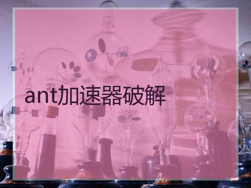 ant加速器破解