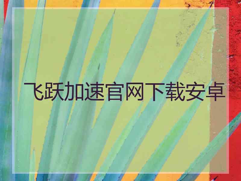 飞跃加速官网下载安卓