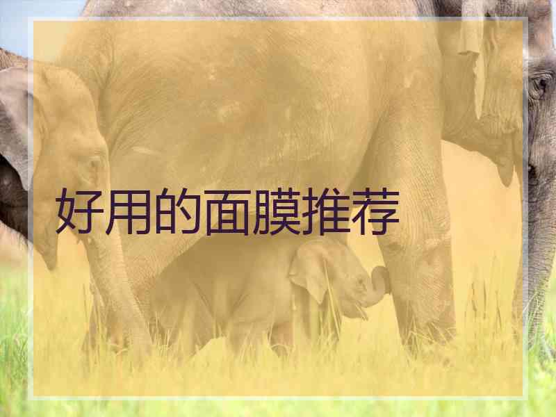 好用的面膜推荐